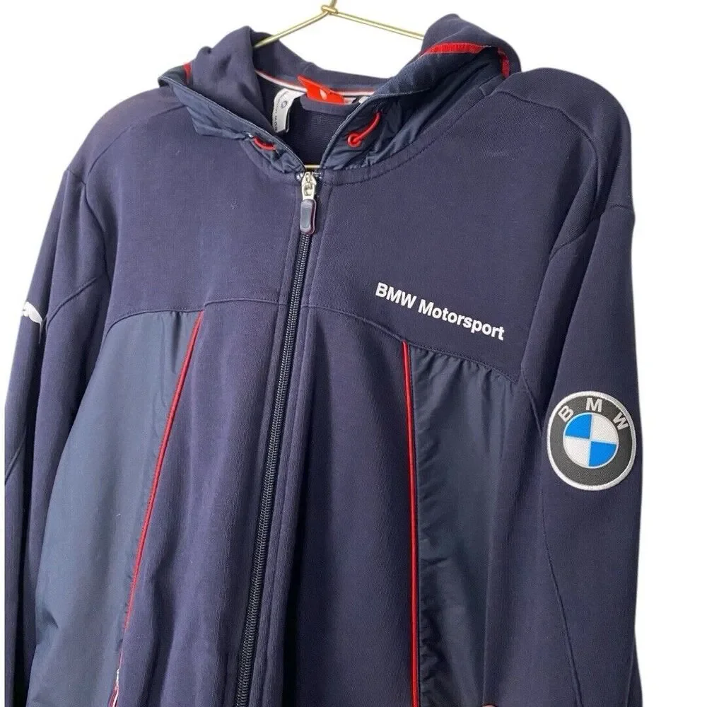 Puma BMW Motorsport‎ Street Woven Jacket  Blue Men Full Zip Size M WP161